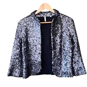 New IISLI Sequin Embellished Gray Jacket